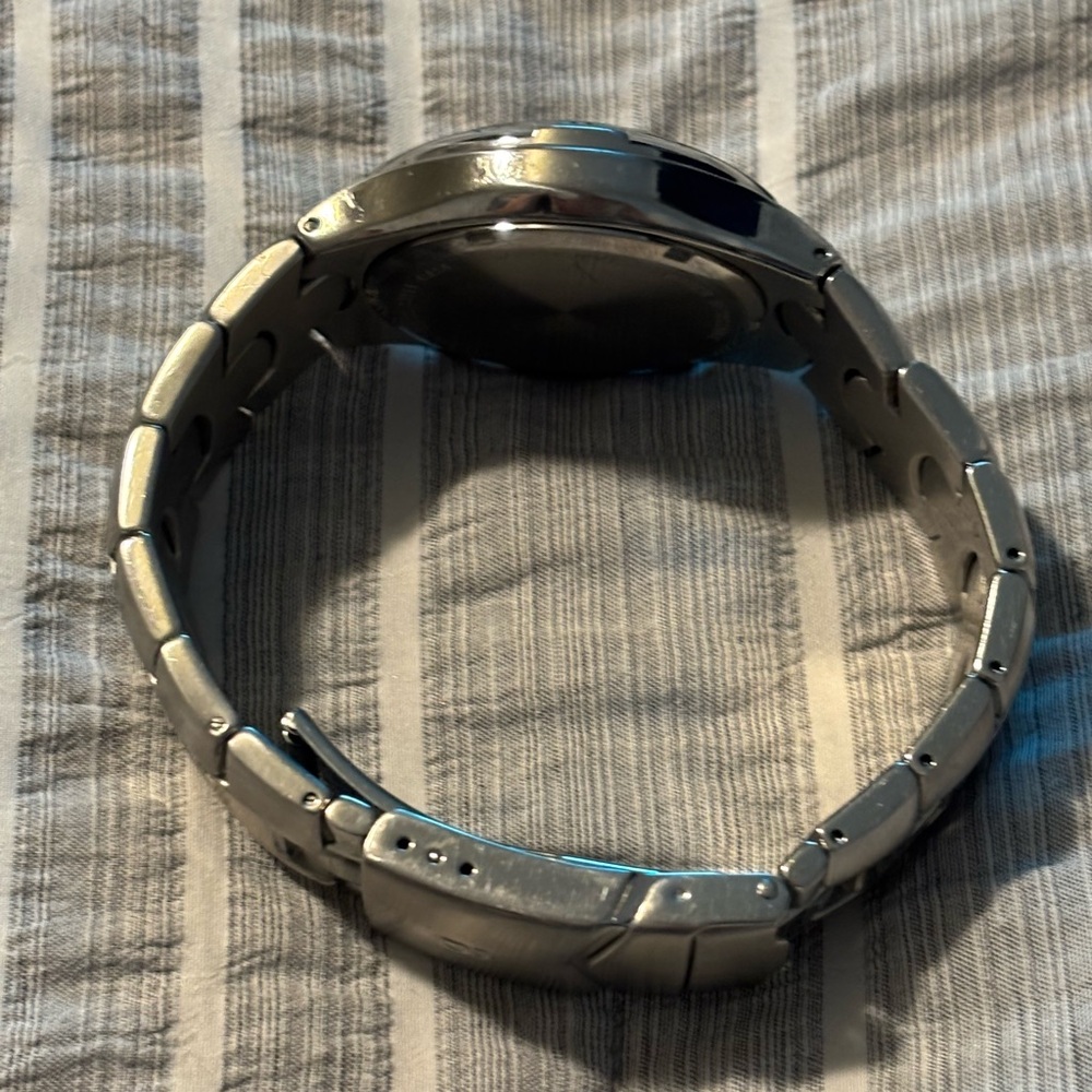Bulova Men's Silver Stainless Steel Watch with Blue Dial - Picture 3 of 11
